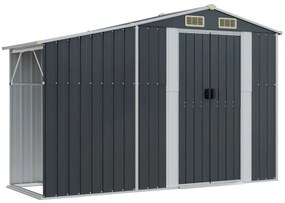 Градинска барака антрацит 277x93x179 см поцинкована стомана