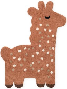 Кафяв памучен детски килим подходящ за пране/ръчно изработен 89x120 cm Snuggle Gino – Hanse Home