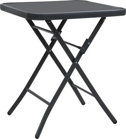 Маса Lorento TopMebel от метал и закалено стъкло в антрацит и черен цвят 60x60x70cm.