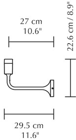 Метална стенна лампа без абажури в сребрист цвят Santé – UMAGE
