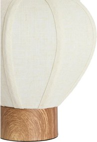 Кремава метална настолна лампа с текстилен абажур (височина 23,5 cm) Kyzo – Light &amp; Living
