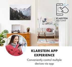 Klarstein Wonderwall Air Art Smart, инфрачервен нагревател, 80 x 60 cm, 500 W, апликация, гора