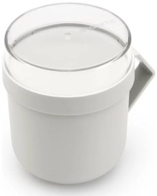 Чаша за супа с капак Brabantia Make&Take 1006295, 600+180 мл, Винтов капак, Без BPA, Сив