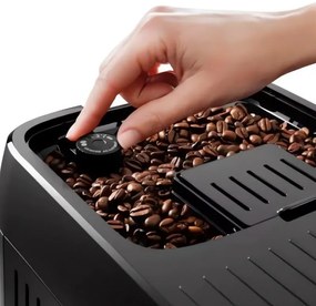 Кафеавтомат DeLonghi Magnifica PLUS ECAM 320.60.B, 1450W, 15 bar, 1.8l, 15 програми, 13 нива на смилане, TFT тъчскрийн, LatteCrema Hot, Опция за кафе на зърна, Черен
