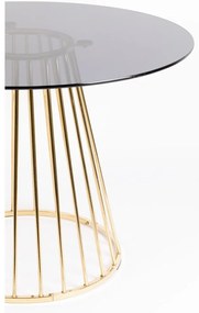 Кръгла маса за хранене със стъклен плот ø 104 cm Floris - White Label