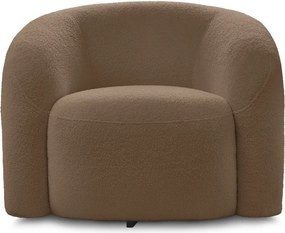 Кафяво въртящо се кресло от прежда с примки от букле Elina – Bobochic Paris