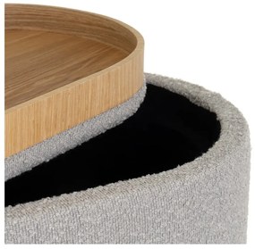 Светлосива табуретка от букле – Casa Selección