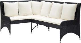 310224 vidaXL 2 бр градински ъглови дивани, полиратан, черни