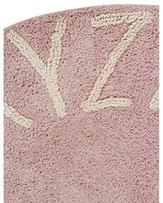 Светлорозов ръчно изработен памучен детски килим подходящ за пране ø150 cm ABC Vintage Nude – Lorena Canals