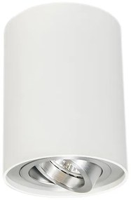 Модерен прожектор бял стоманен с въртене и наклон - Rondoo up