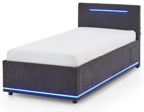 Тъмносиво тапицирано детско легло 90x200 cm без ламелно дъно Circle – Meise Möbel