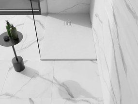 Mexen Stone+ правоъгълно композитно корито 120 x 100 см, бяло, бяла облицовка
