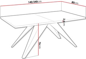 Разтегателна маса Vento-Leuko Marmaro