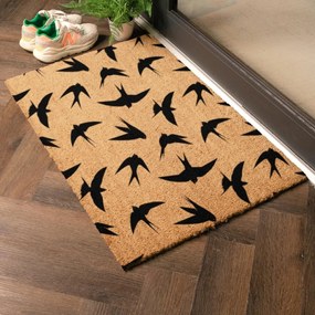 Изтривалка от кокосови влакна 60x90 cm Swallows – Artsy Doormats