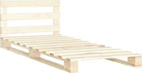 285241 vidaXL Палетна рамка за легло, бор масив, 90х200 см