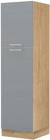 Висок подов шкаф Hudson K21-60-2KF-Fusiko dark - White