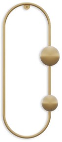 Метална стенна закачалка в златист цвят Dama – Kalune Design