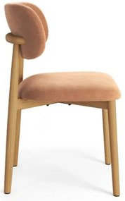 АЛДО Теракота (тъкан Дэнни 204)/рамка лакиран дъб - ДЪРВЕН СТОЛ ЗА ДНЕВНА, ТРАПЕЗАРИЯ, КУХНЯ РЕТРО