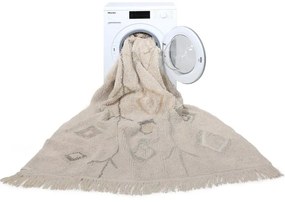 Бежов ръчно изработен памучен килим подходящ за пране 170x240 cm Kaarol Earth – Lorena Canals