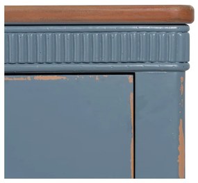 Син нисък скрин от масивна ела 115x90 cm Shabby – Ixia