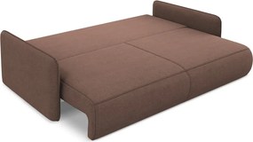 Розов разтегателен диван с място за съхранение 216 cm Nanea – Makamii