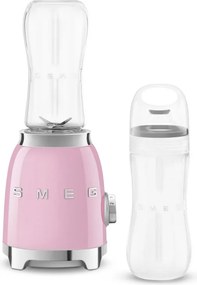 Блендер Smeg PBF01PKEU, 300W, 2x 600 мл, 20000-24000 об/мин, Противоплъзгаща основа, Без BPA, Неръждаема стомана, Розов