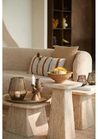 Бежова масичка за кафе с скаменен плот за маса 60x60 cm Kepami – Light &amp; Living