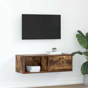 861462 vidaXL ТB шкаф, опушен дъб, 80x31x25,5 см, инженерно дърво