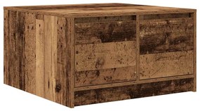 3328415 vidaXL Масичка за кафе с чекмеджета, старо дърво 70,5x70x40 см