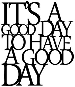 Черна декорация за стена Добър ден - Wallity