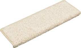 134581 vidaXL Изтривалки за стълби 15 бр. 65x21x4 см бели с правоъгълен кант