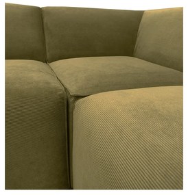Ъглов диван от зелен велур (ляв ъгъл) Sting - Scandic
