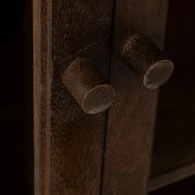 Кафява витрина от масивно манго 80x100x40 cm Ravi – Ixia