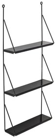 Черен метален стенен рафт Walter - Bloomingville