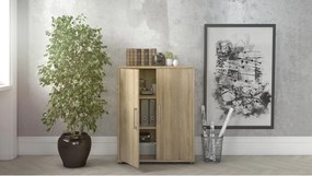 Модулна библиотека от дъбов декор в естествен цвят 89x113 cm Prima – Tvilum