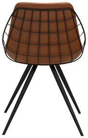 Стол за хранене от кафява изкуствена кожа Sway - DAN-FORM Denmark