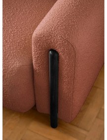 Теракотен сгъваем/с място за съхранение диван от прежда с примки от букле 244 cm Arcadova – ELTAP