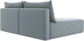 Син кадифен сгъваем/с място за съхранение ъглов диван (ляв ъгъл) Kalena – Makamii