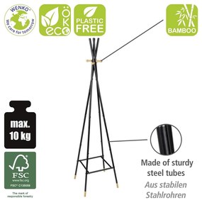 Черна метална закачалка Loft - Wenko