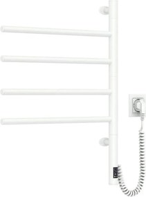 Електрически въртящ се сушилник за кърпи с термостат ARABESQUE 60W 65x49 cm бял