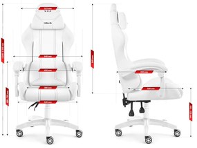 Ергономичен геймърски стол HC-1014 - бял