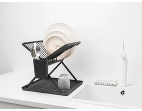 Тъмносива метална двуетажна тавичка за оттичане 37x33 cm – Brabantia