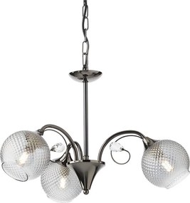 Redo 02-972 - Полилей на верига ASPERA 3xE14/28W/230V Ø 52 см черен