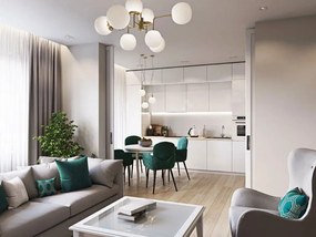 Полилей Maytoni Erich осветително тяло с осем светлини-Месинг