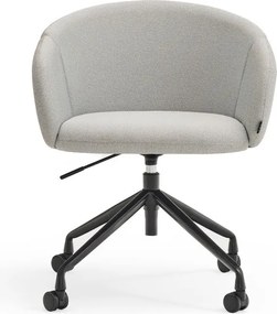 Светлосив тапициран офис стол Add – Teulat