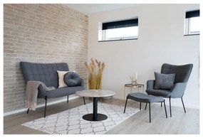 Бяло-черна кръгла масичка за кафе с мраморен плот 70x70 cm Bolzano - House Nordic