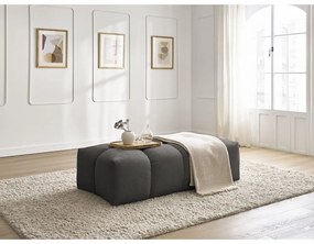 Тъмносива табуретка от прежда с примки от букле Everest – Bobochic Paris