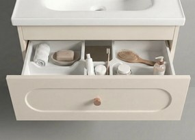 Комплект мебели за баня с мивка River 60cm Creme