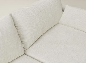 Кремав шенилов сгъваем/с място за съхранение ъглов диван (ляв ъгъл) Leon – Maison de Rêve