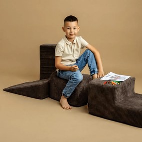 Велурена катерушка от пяна в цвят каки 250x45x30 cm Montessori – Meowbaby